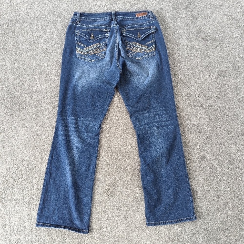 LEI Bridget Curvy Boot Cut Denim Jeans - Size 13 Regular - Classic Blue